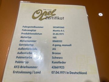 Bild 25 Opel Manta S SCHIEBEDACH 1. HAND ORIGINAL 41200 KM