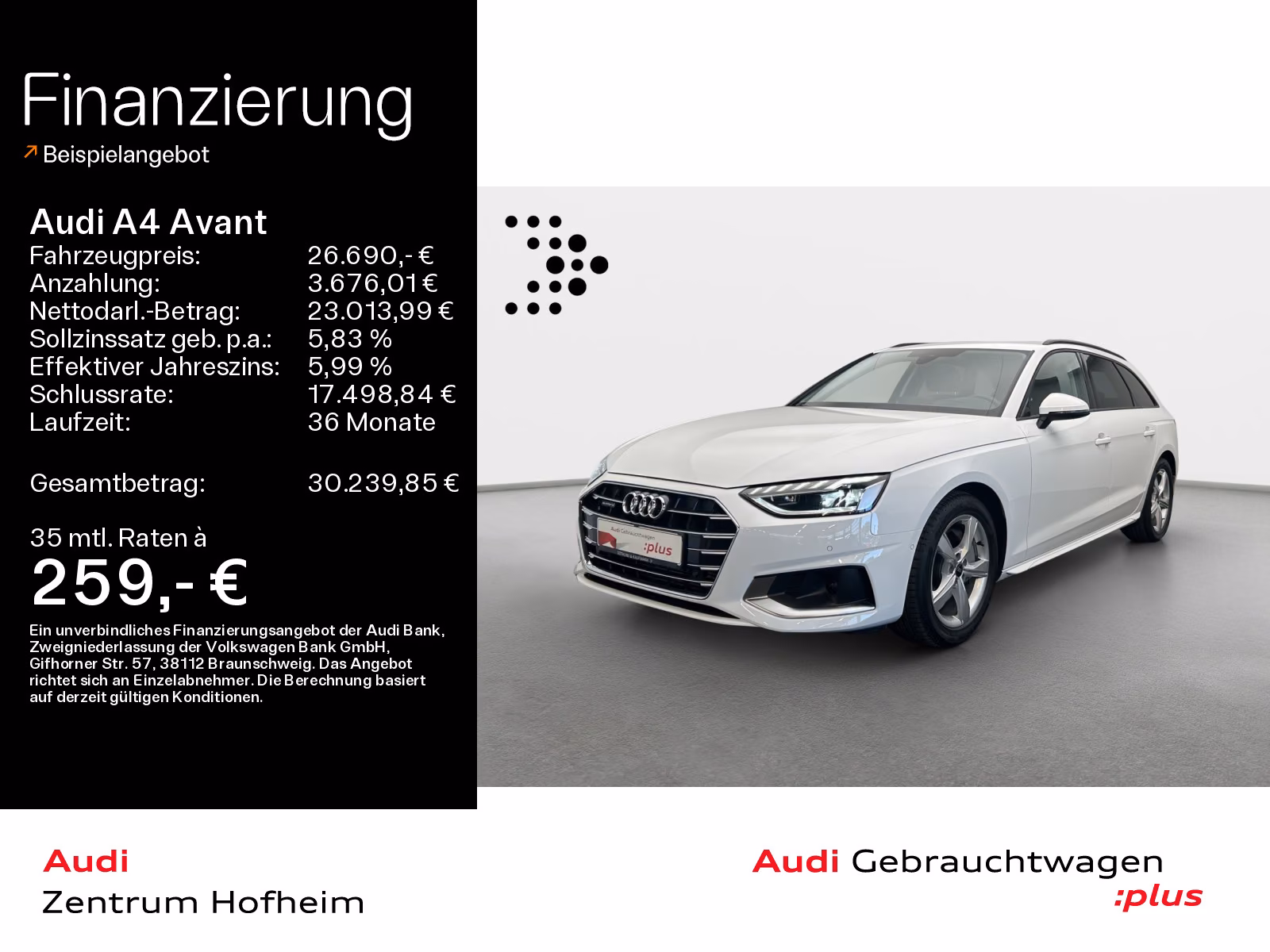 Audi A4 Avant 40 TFSI qu advanced S tro*Standh*HUD*LE