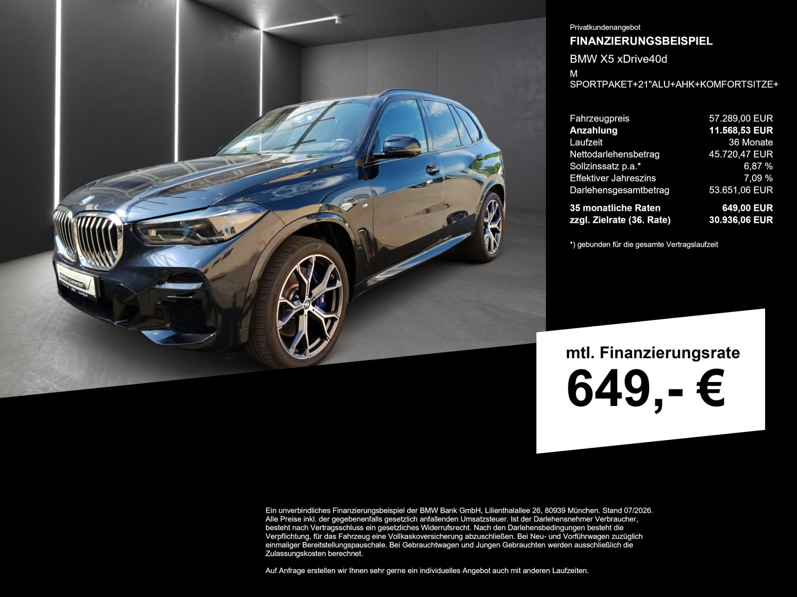 BMW X5 xDrive40d M SPORTPAKET+21"ALU+AHK+KOMFORTSITZ imagem 2