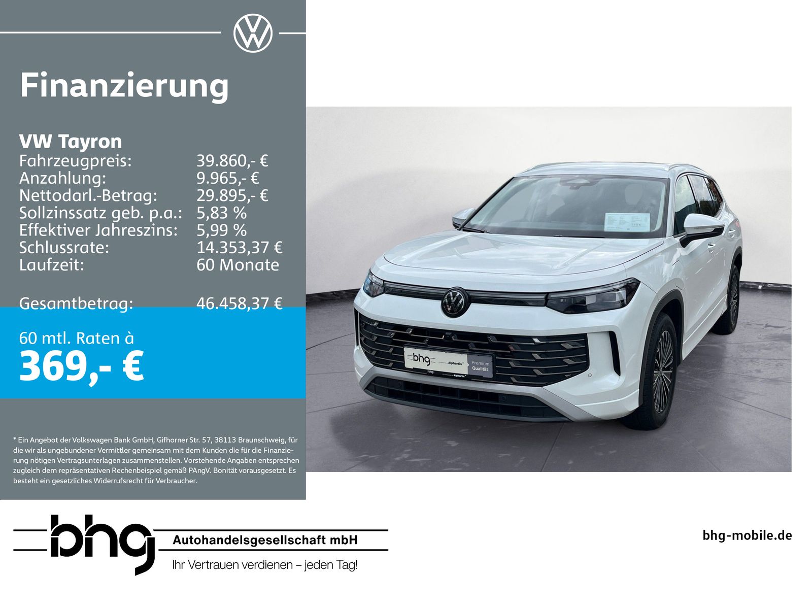 Volkswagen Tayron 1.5 eHybrid DSG ELEGANCE