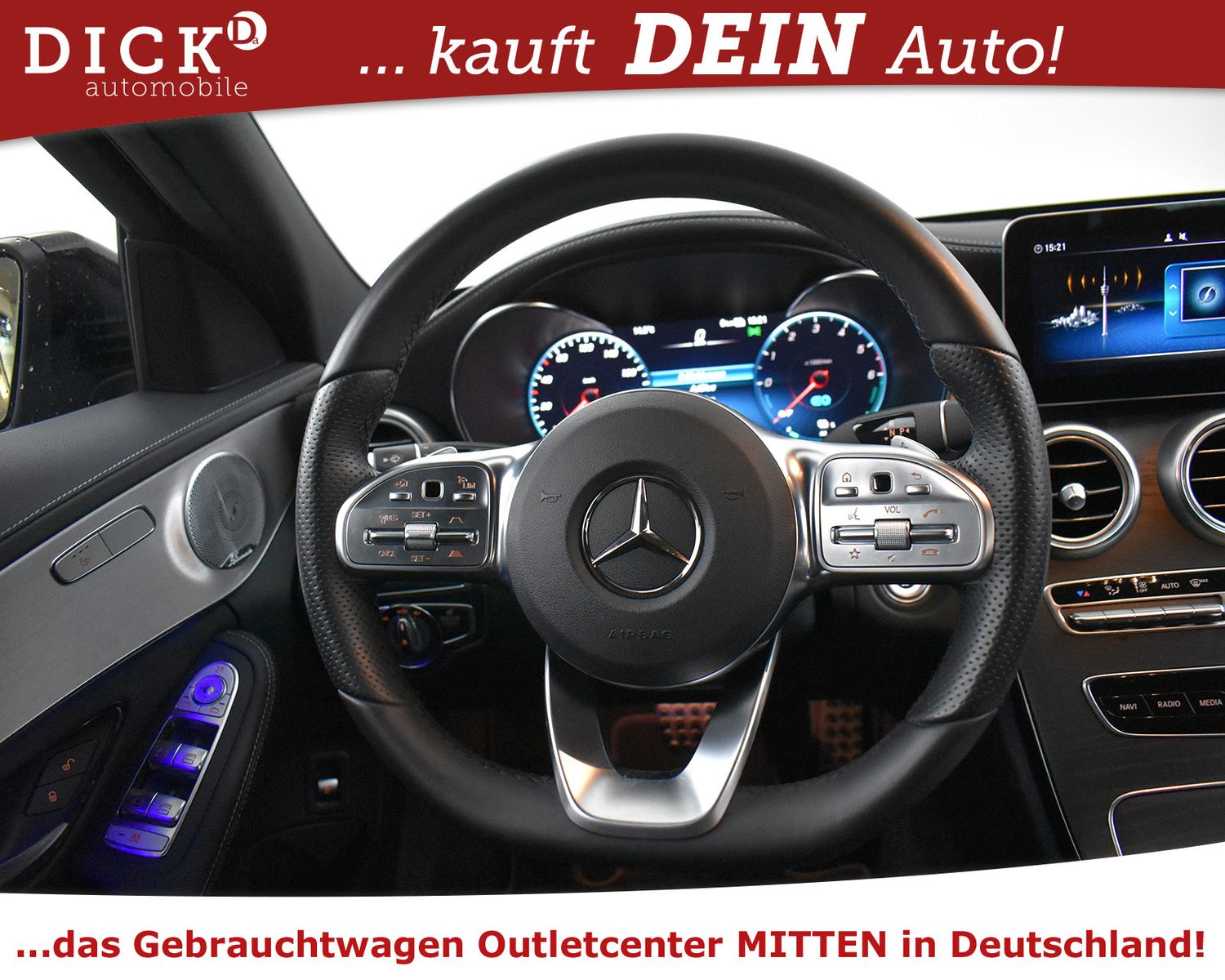 MERCEDES-BENZ C300de 2X AMG Line NIGHT+WIDESC+360+STDHZ+BURMES - Image 15