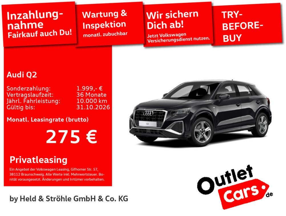 Audi Q2 30 TFSI S-Line KAM LED NAVI+ PDC+ SHZ