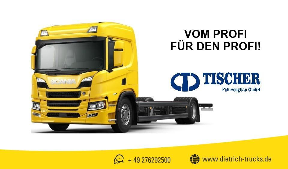 Scania P390 TISCHER Plateau LFBK HMF Kran Brille Winden