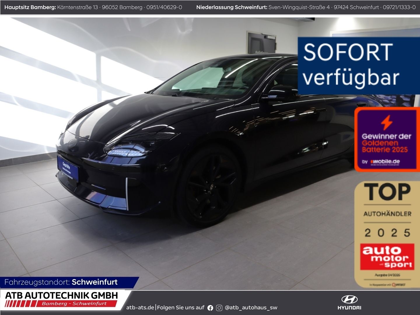 Fahrzeugabbildung Hyundai IONIQ 6 First Edition 77,4 kWh 4WD SOH 95,8% Nav