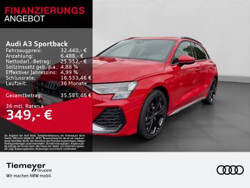 Audi Leasingangebot: Audi A3 Sportback 30 TFSI S LINE LM18 MATRIX AHK KAME