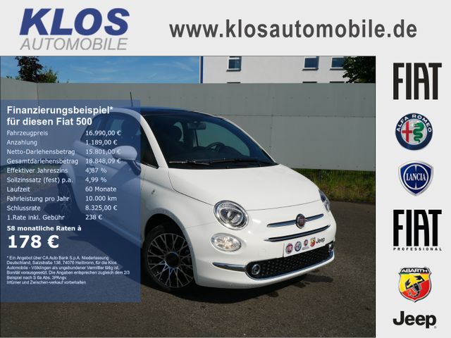 Fiat 500 Fiat 1.0 DOLCEVITA 70PS PDC GLASDACH 16 ZOLL