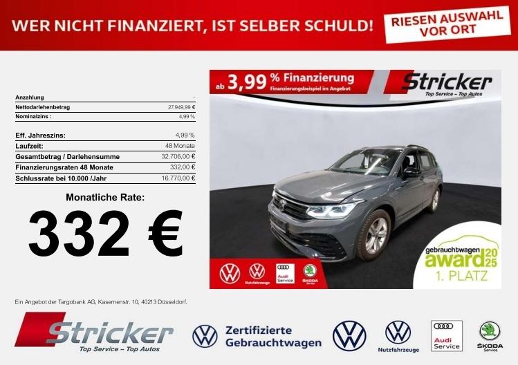 Volkswagen Tiguan R-Line Black Style 2.0TDI DSG 4M 332,-ohn
