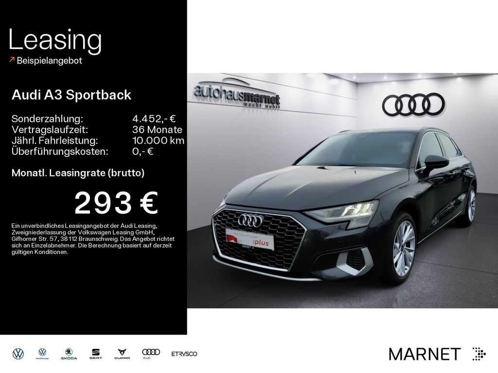 Audi A3 Sportback Advanced 30 TDI*Navi*Alu*AHK*Einpar