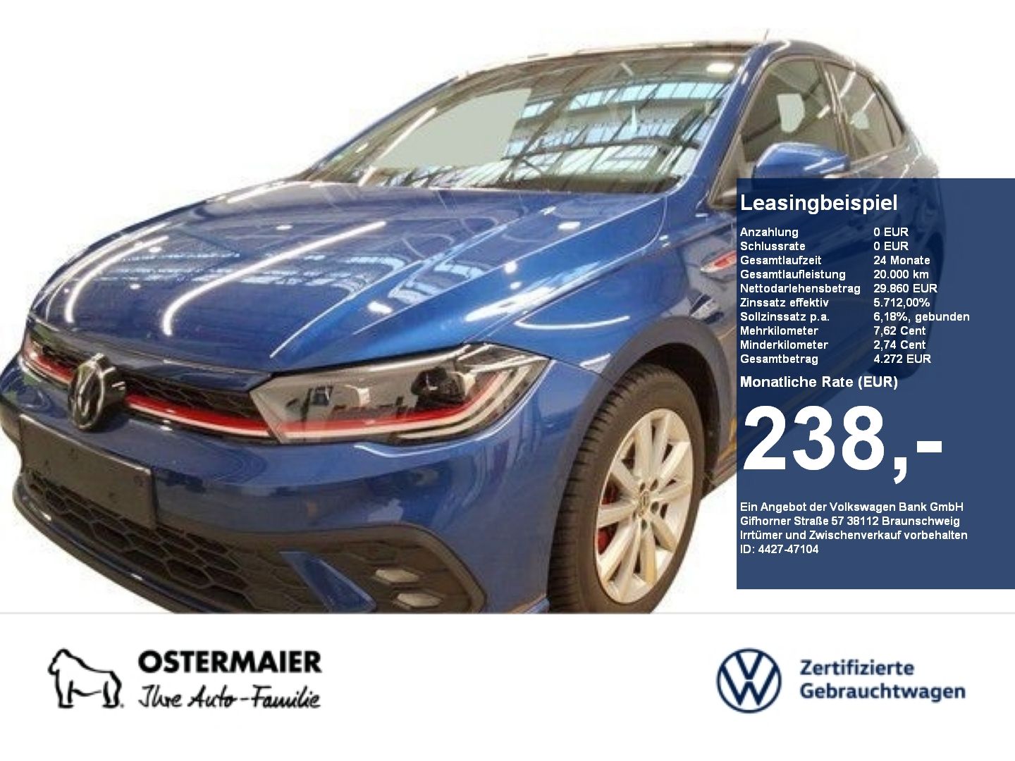 Volkswagen Polo GTI 2.0TSI 207PS DSG NP.45T 18 PANO.NAVI.AC