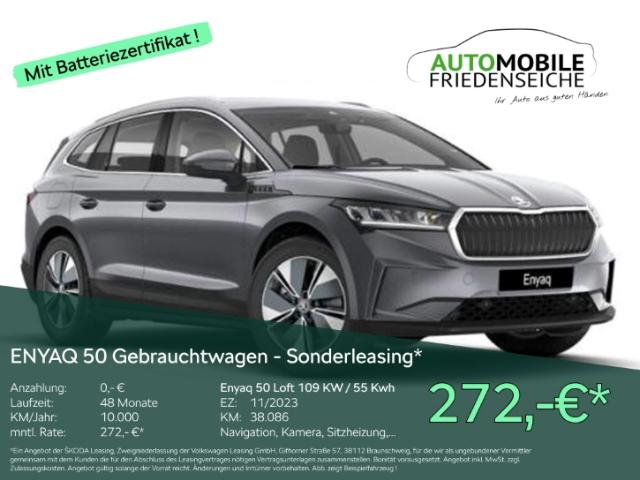 Skoda ENYAQ iV 50 Loft 109 KW Navi Kamera PDC Sitzh.