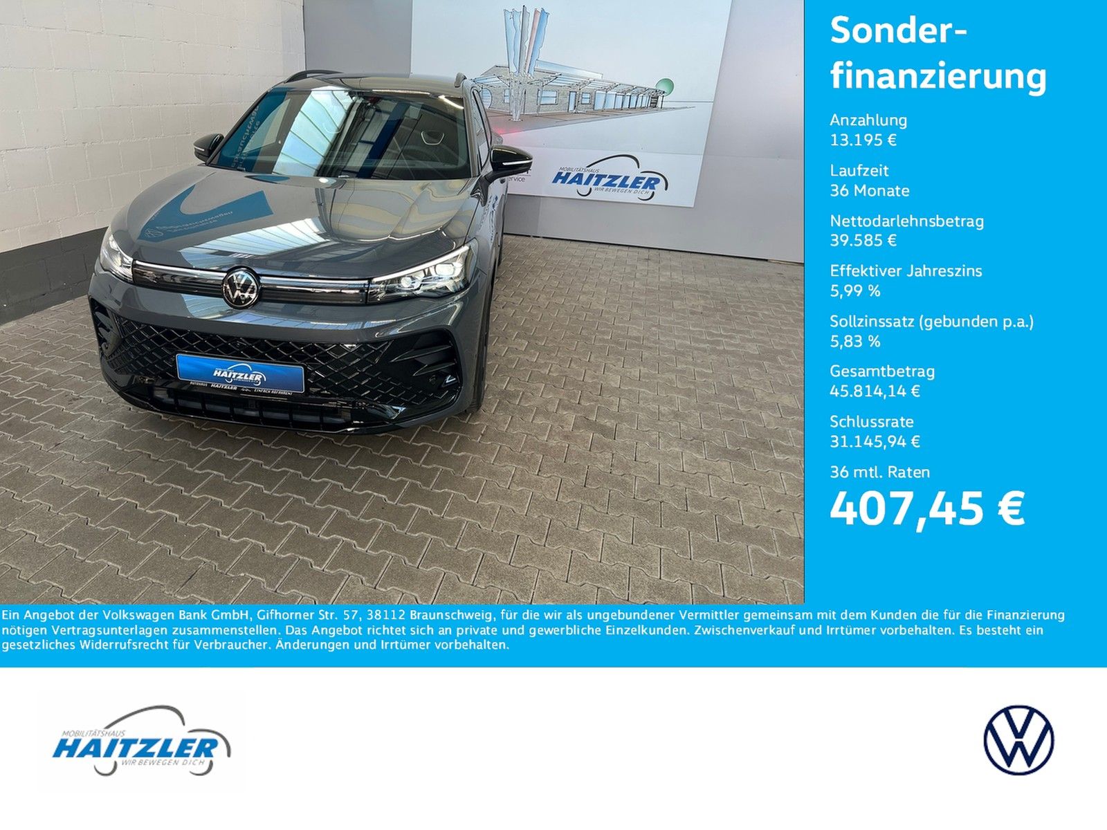 Fahrzeugabbildung Volkswagen Tiguan R-Line 1,5 TSI Hybrid DSG + AHK + Head-Up