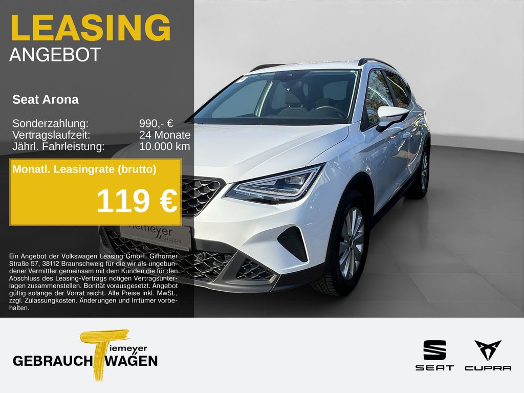 Abbildung Leasingangebot Seat Arona 1.0 TSI STYLE NAVI ACC SITZHZ PARKLENK