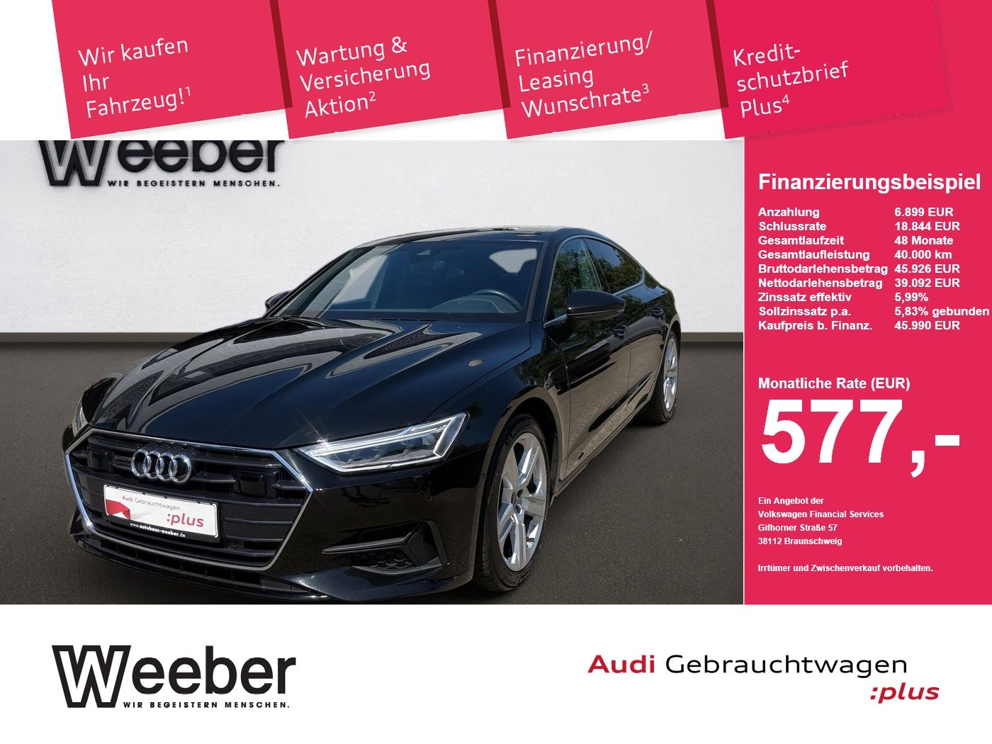 Audi A7 Sportback quattro *LEDER*PANO*KAMERA*SITZKLIM