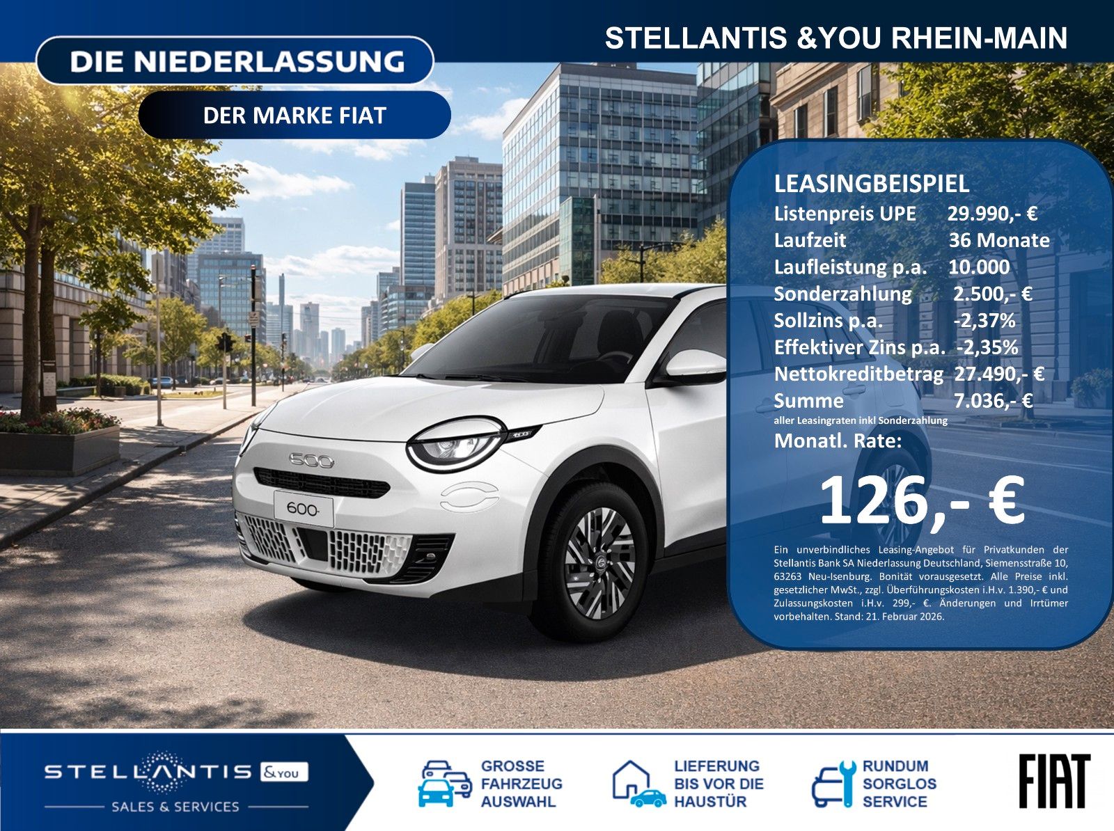Fiat 600 Business Edition 1.2 Mild-Hybrid 110 PS