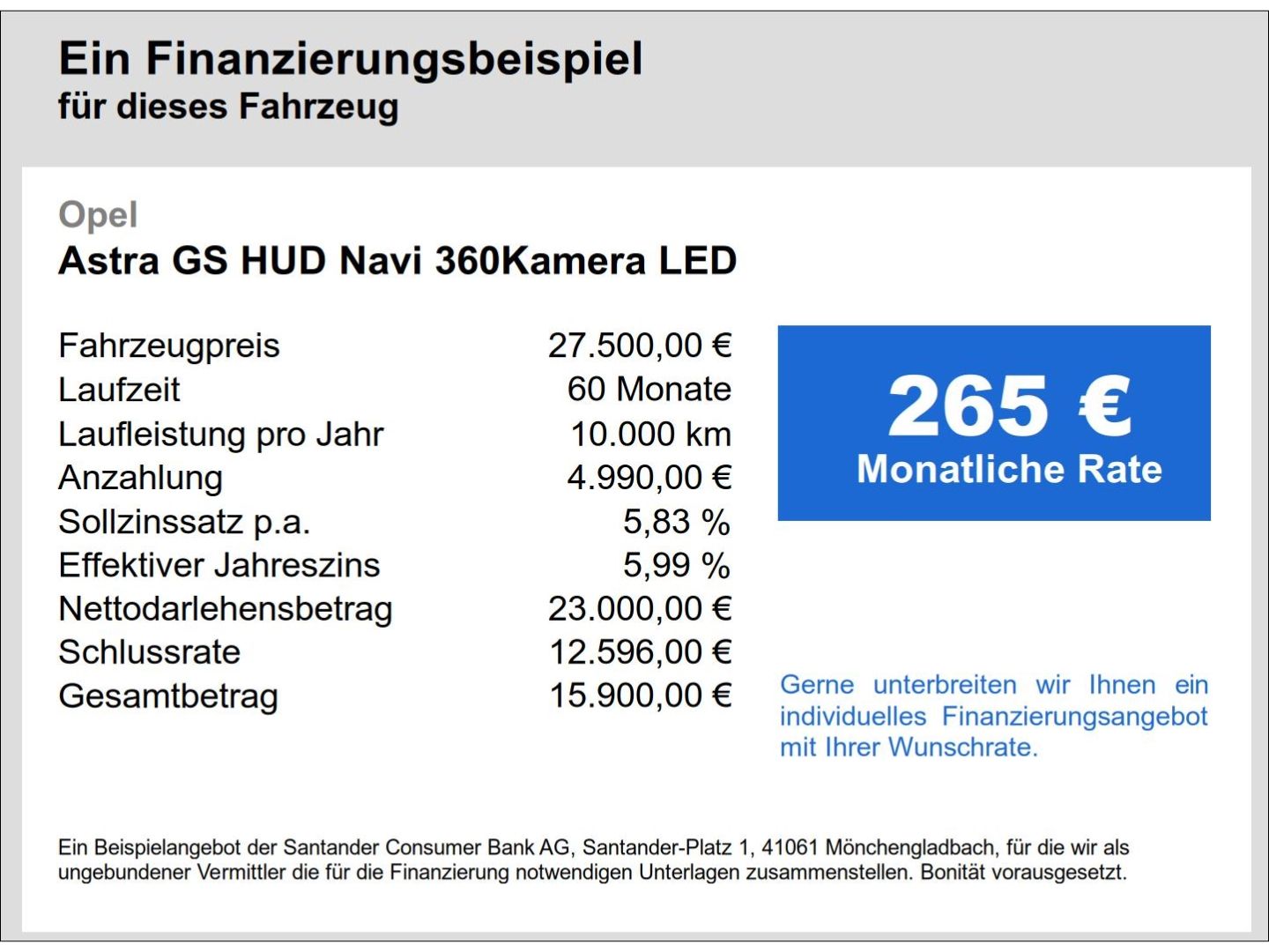 Fahrzeugabbildung Opel Astra GS HUD Navi 360Kamera LED