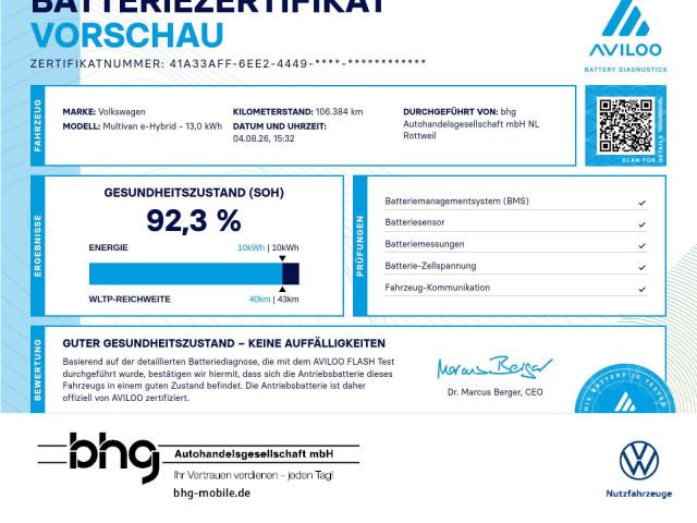 Volkswagen T7 Multivan Multivan Style 1,4 l 110 kW eHybrid OPF