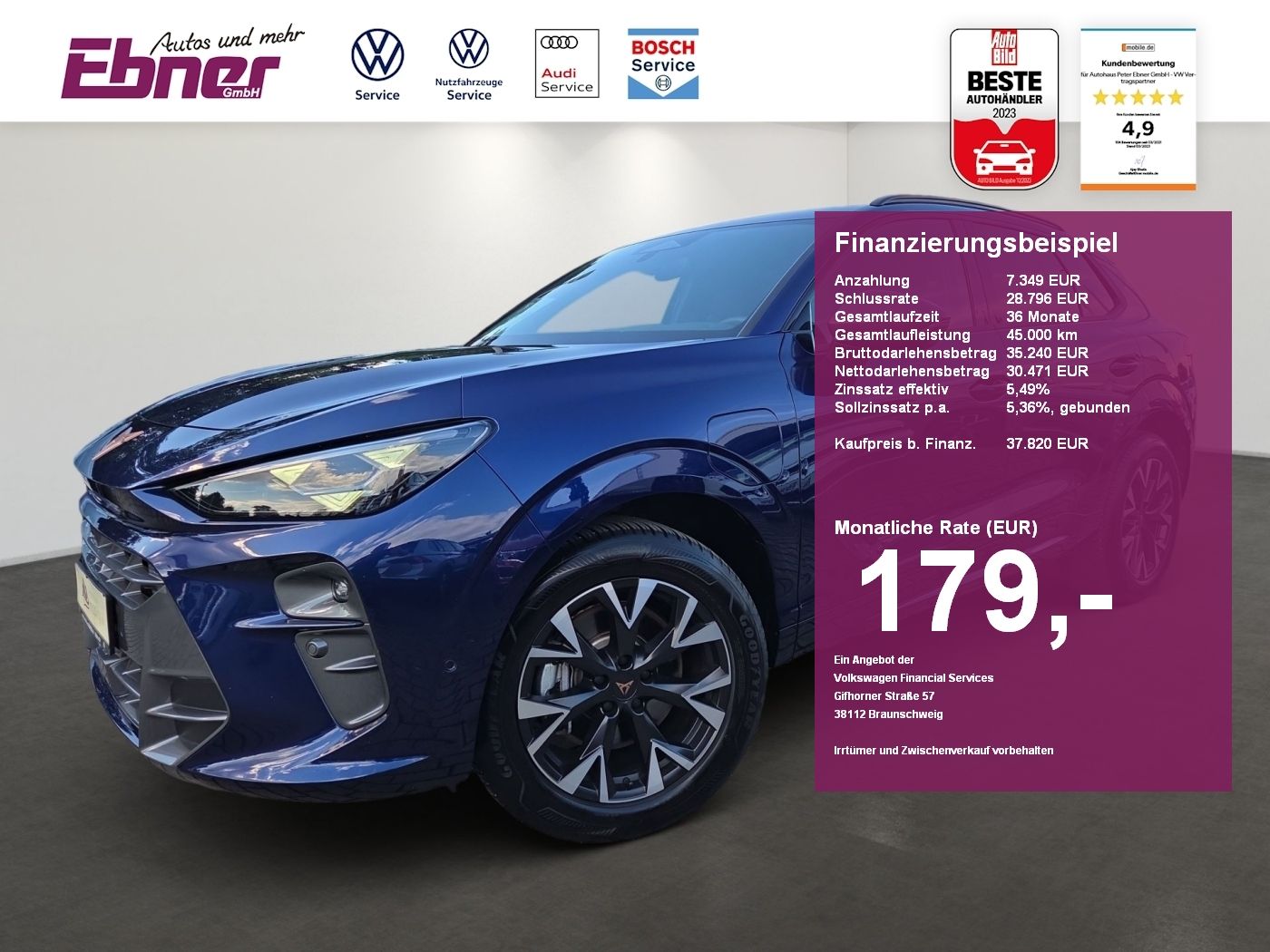 CUPRA Terramar PERFORMANCE PHEV DSG 118KM EL.RW+HEAD-U