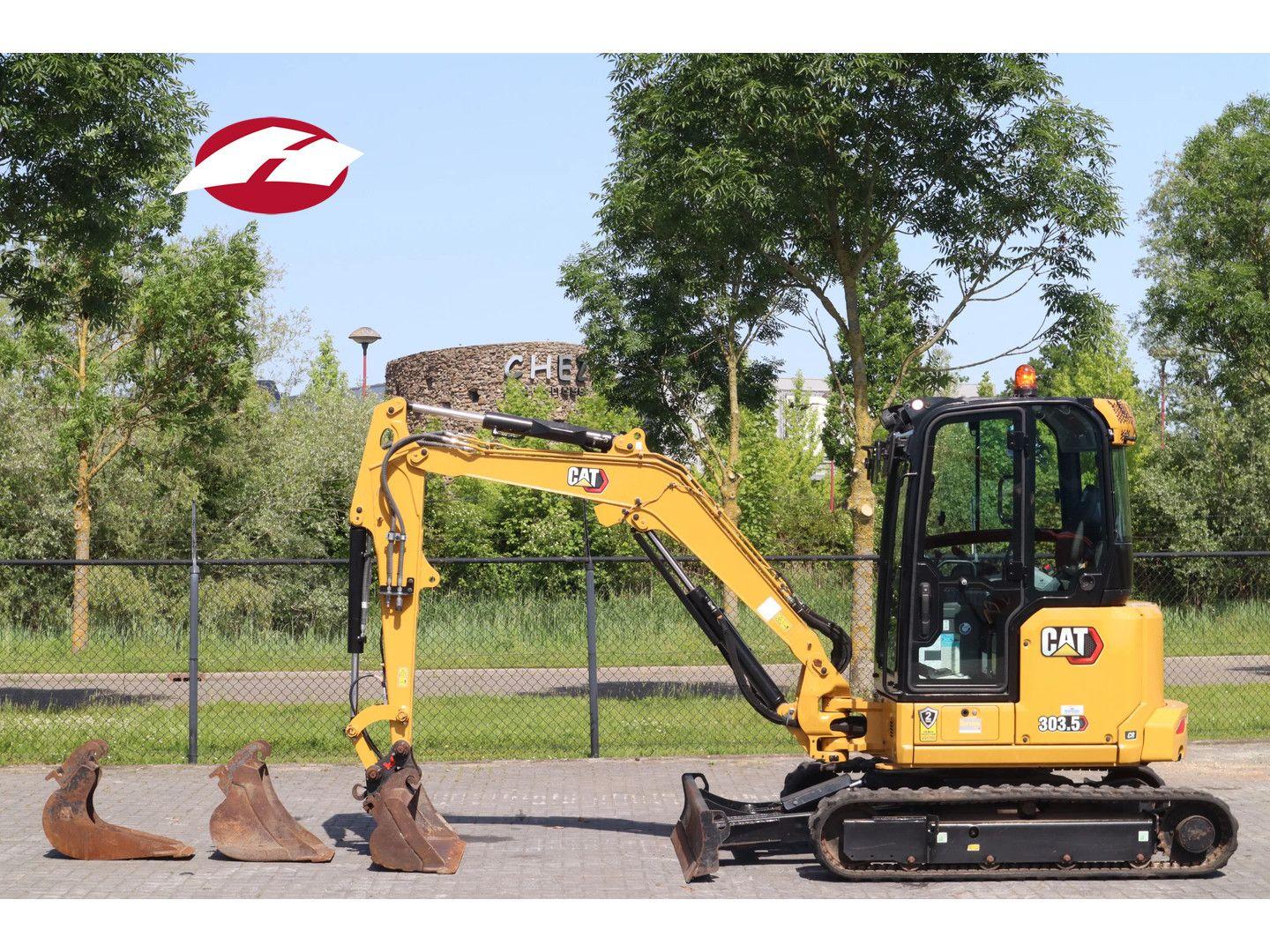 CAT 303.5 CR | 3X BUCKET | HAMMER & SHEAR | AIRCO