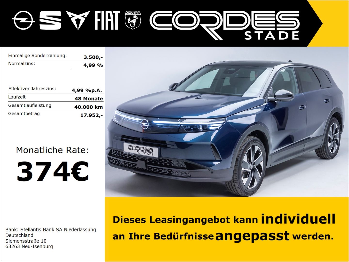 Opel Grandland Ultimate Mild-Hybrid Panno, HUD, AHK, 