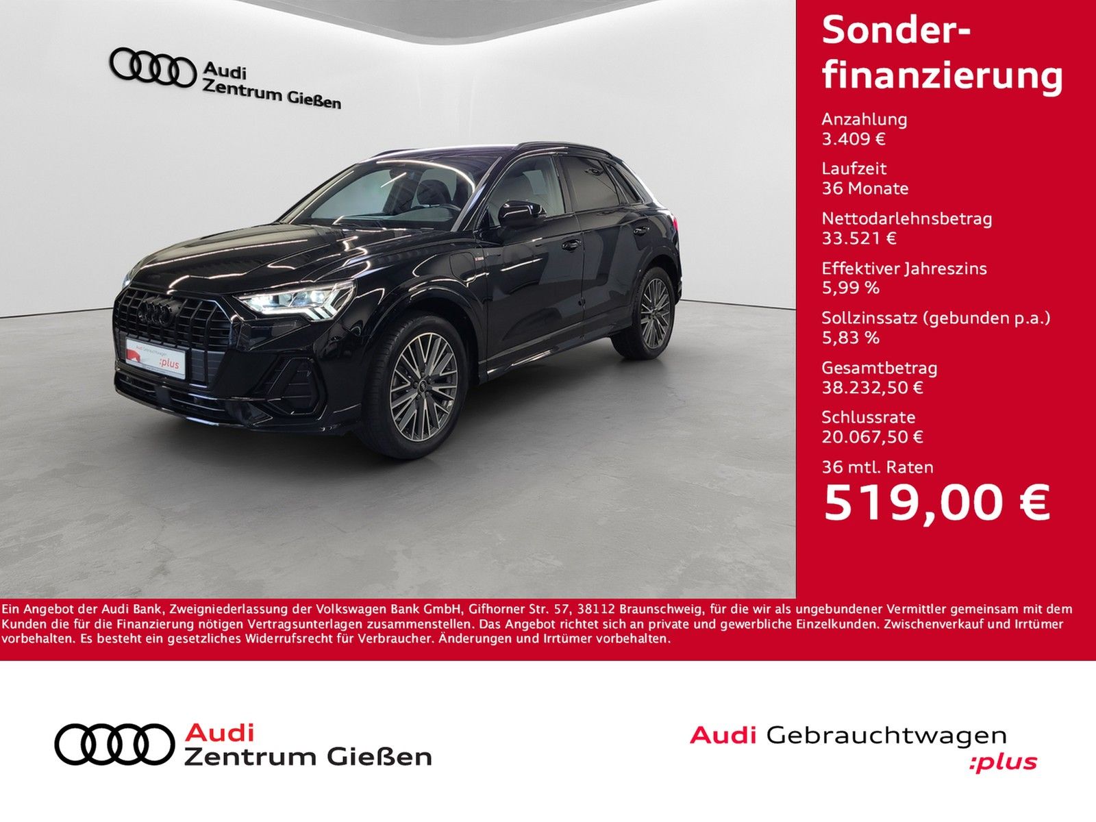Audi Q3 45 TFSI e S line Black AHK ACC Rückfahrkamera imagem 2