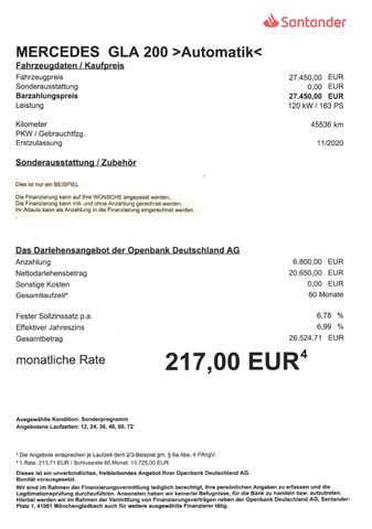 Fahrzeugabbildung Mercedes-Benz GLA 200 >AUT/LED/NAV/SHZ/Teilleder<