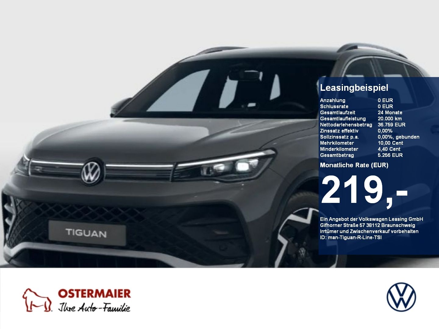 Volkswagen Tiguan R-Line 1.5eTSI 150PS DSG LED,19