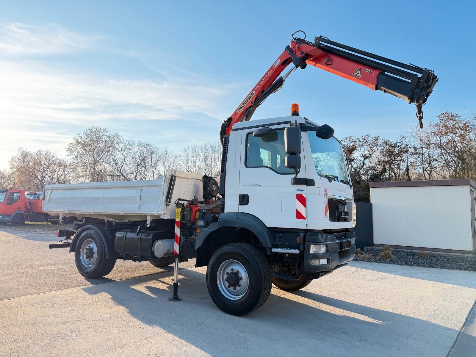 MAN TGM 13.250 4x4 KRAN FUNK AHK single bereift