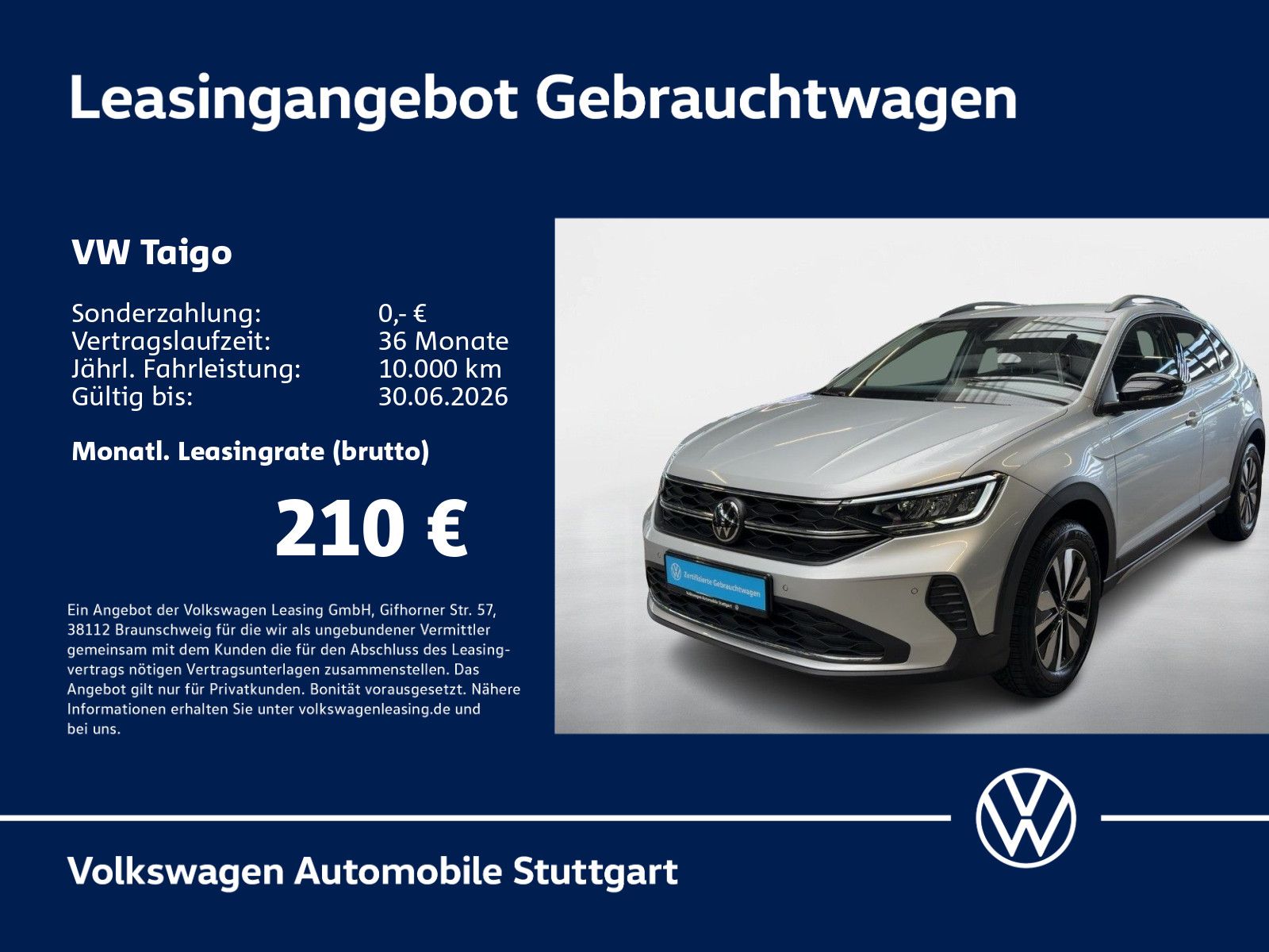 Volkswagen Taigo Life 1.0 TSI Navi Kamera Tempomat