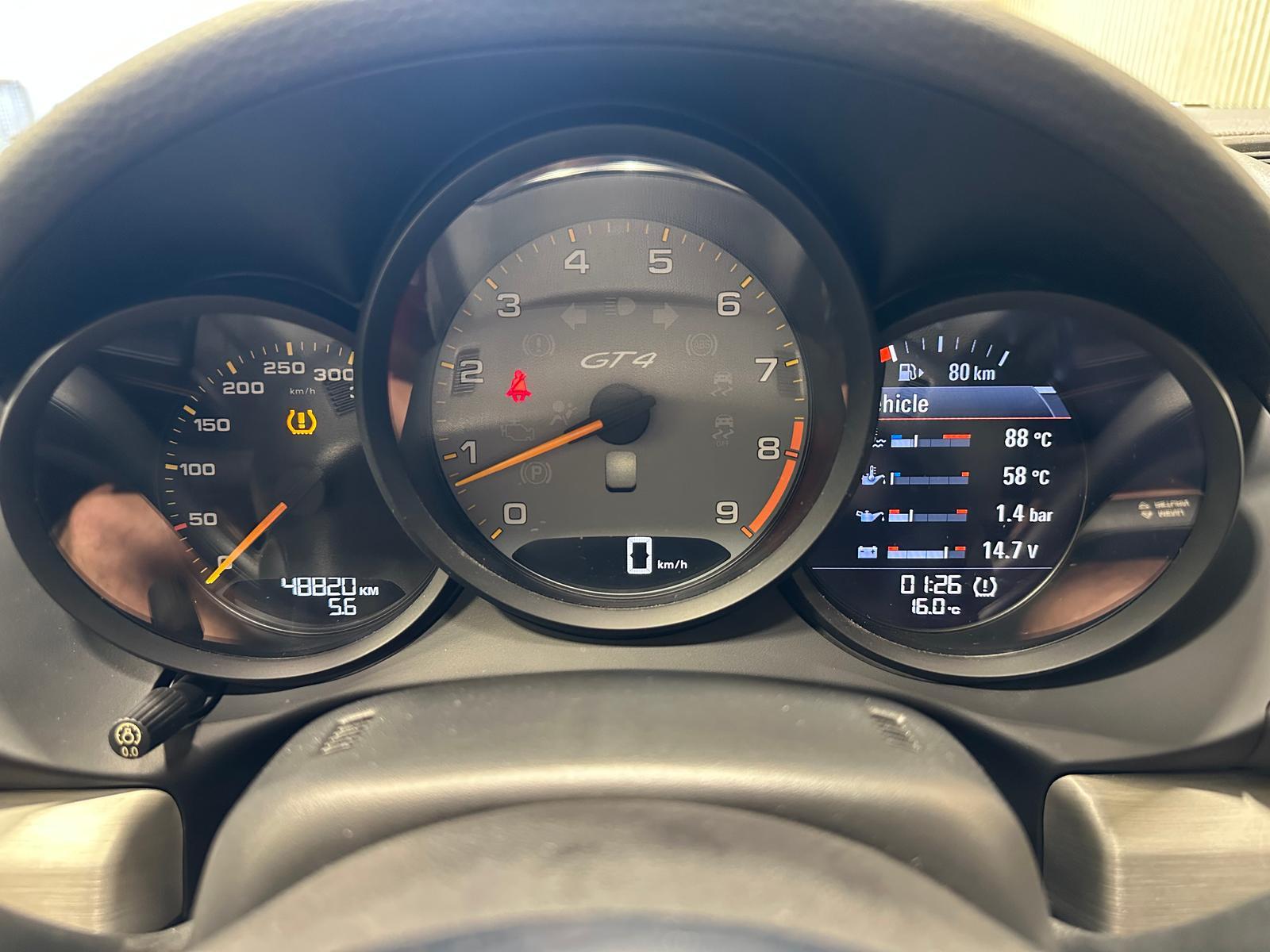 PORSCHE CAYMAN 3.8 GT4 CLUBSPORT  | 385 ch | BVM | ÉCHAPPEMENT SPORT | SIEGE BAQUET