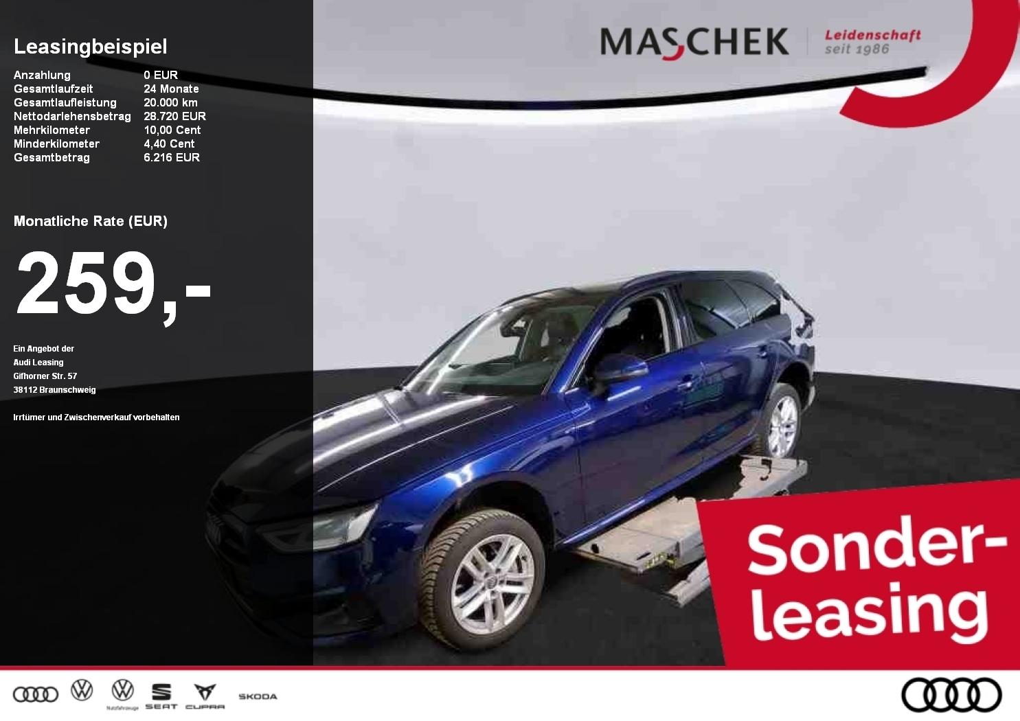 Audi A4 Avant 40 TDI S tronic Sonderleasing Memory Na