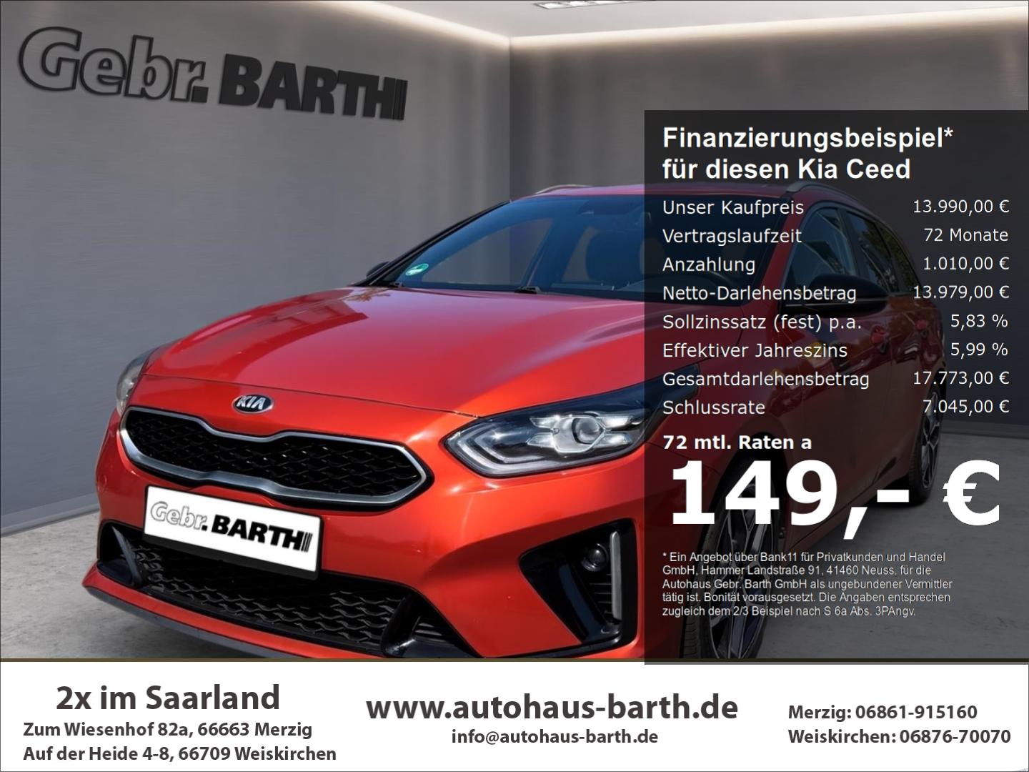Kia Ceed Sportswagon GT Line 1.4 T-GDI EU6d-T Navi L