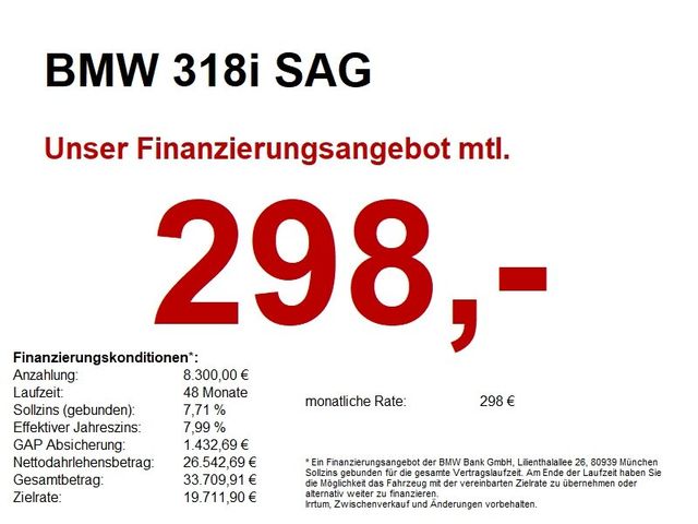 BMW 318i SAG K-ZUG/LED/CAM/TEMPO/AMBI/H-Klappe