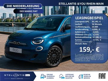 Fiat Leasingangebot: Fiat 500e La Prima LED Navi JBL CarPlay RFK
