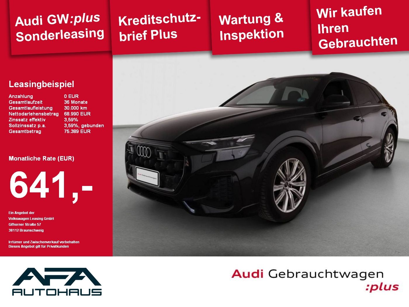 Audi Q8 45 TDI qu. tiptr. Luft*AHK*Matrix*Opt.Schwarz