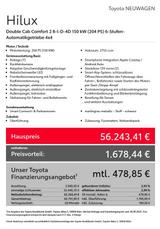Toyota HiLux D-4D 4x4 Double Cab MHEV Autm. Comfort - Toyota Hilux: Allradantrieb