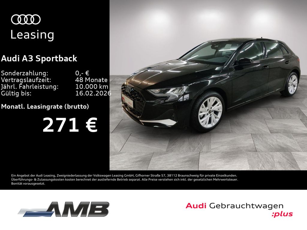 A3 Sportback Advanced 30 TFSI AHK/vC+/Nav+/1.30G