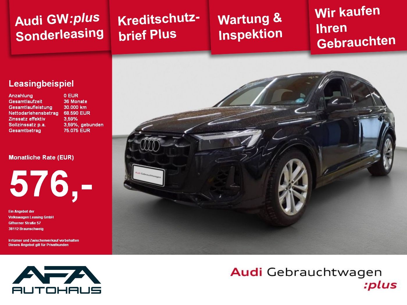 Audi Q7 55 TFSI quattro tiptr. S-Line*Luft*AHK*Pano