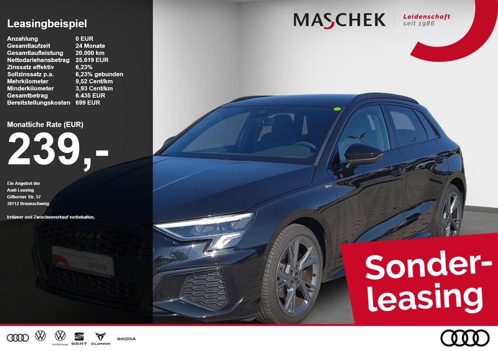 Audi A3 Sportback S line 35 TDI S tronic Black AHK Na