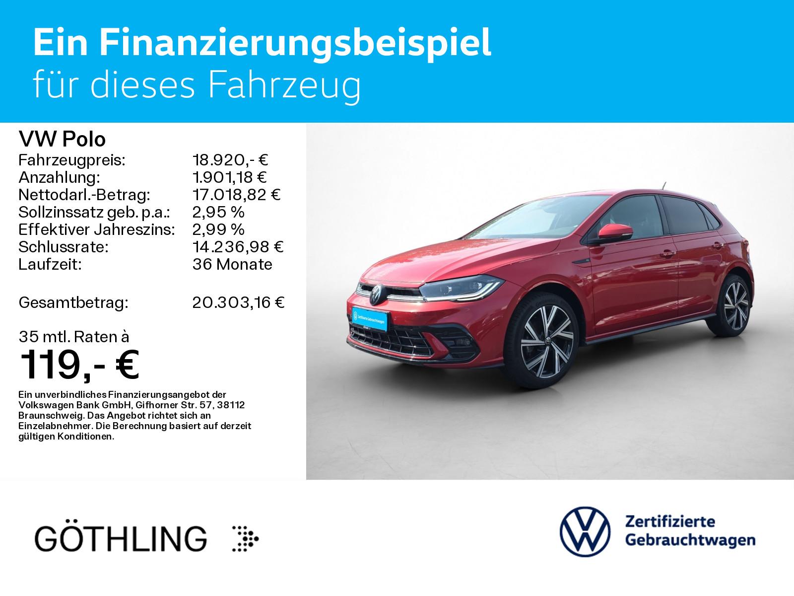 Volkswagen Polo R-Line 1.0 TSI DSG*NAVI*KAM*SHZ*LED*ACC*, миниатюра 2