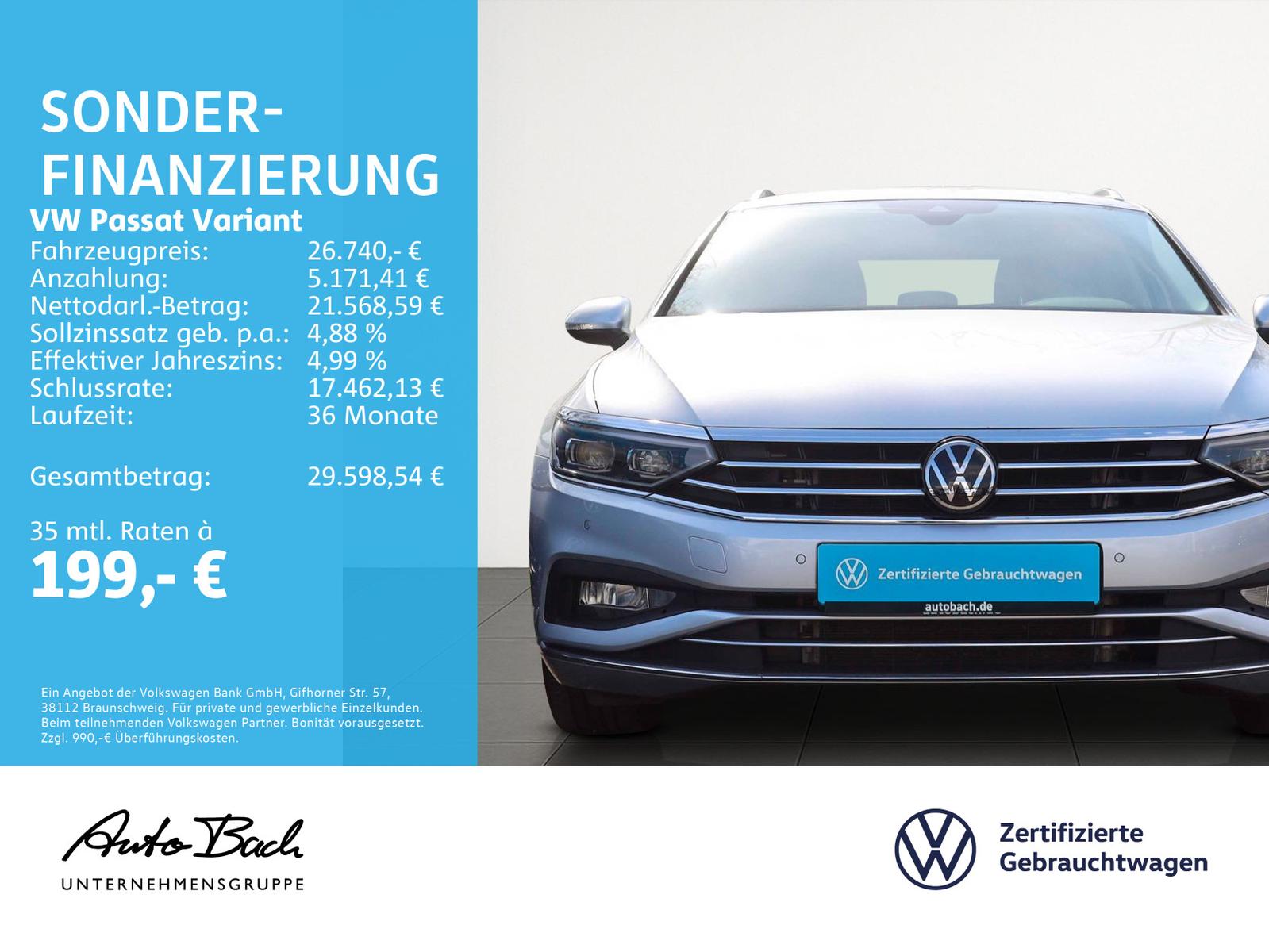 Volkswagen Passat Variant 2.0 TDI DSG Elegance, Navi, LED-M