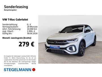Volkswagen Leasingangebot: Volkswagen T-Roc Cabriolet 1.5 TSI DSG R-Line Ab nur 369 m