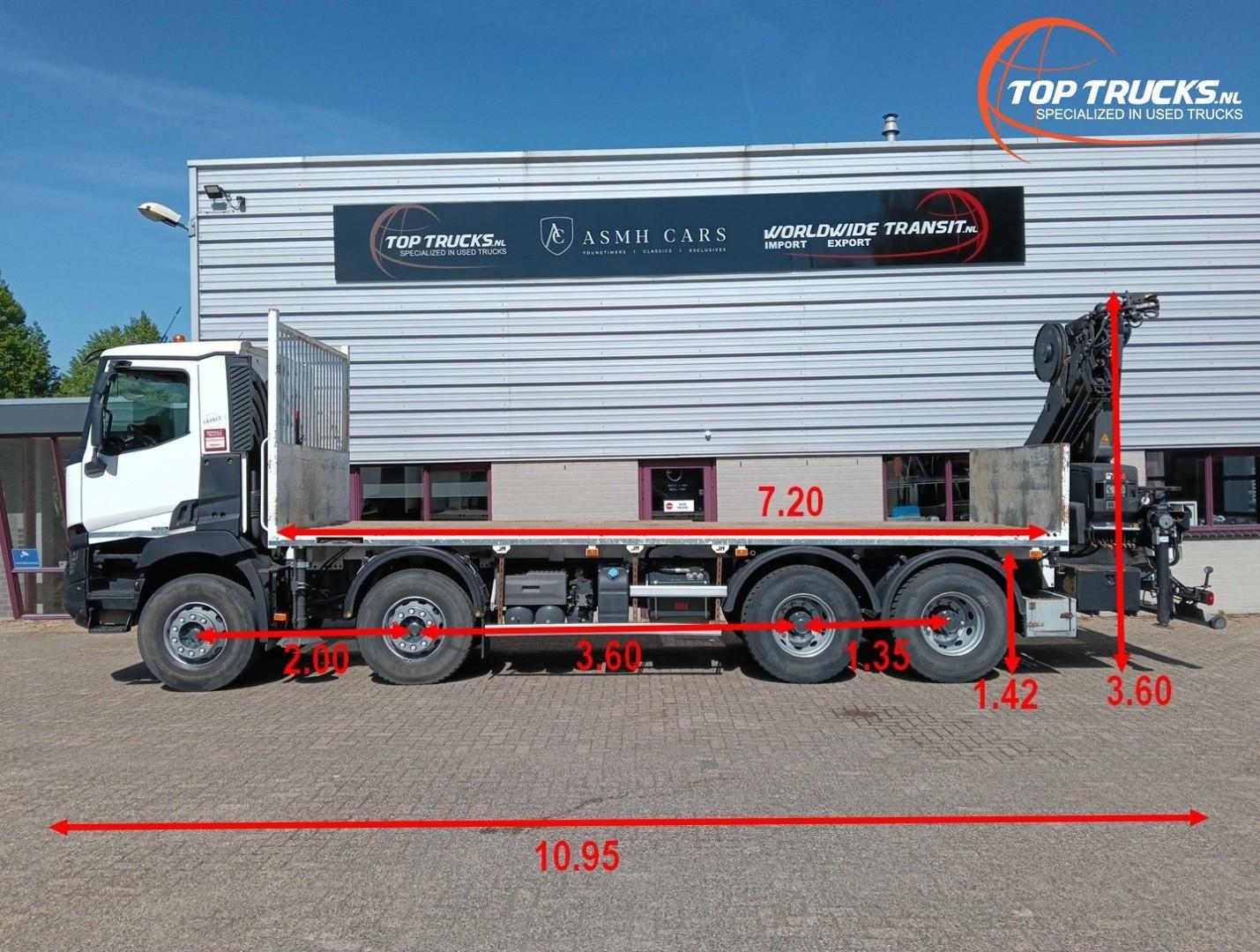 Renault C430 8x4 - HIAB 22TM Kran, Kran, Kran - Klimatis