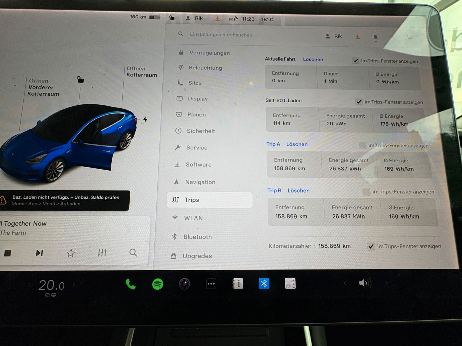 Fahrzeugabbildung Tesla Model 3 Standard Range Plus RWD 60kw
