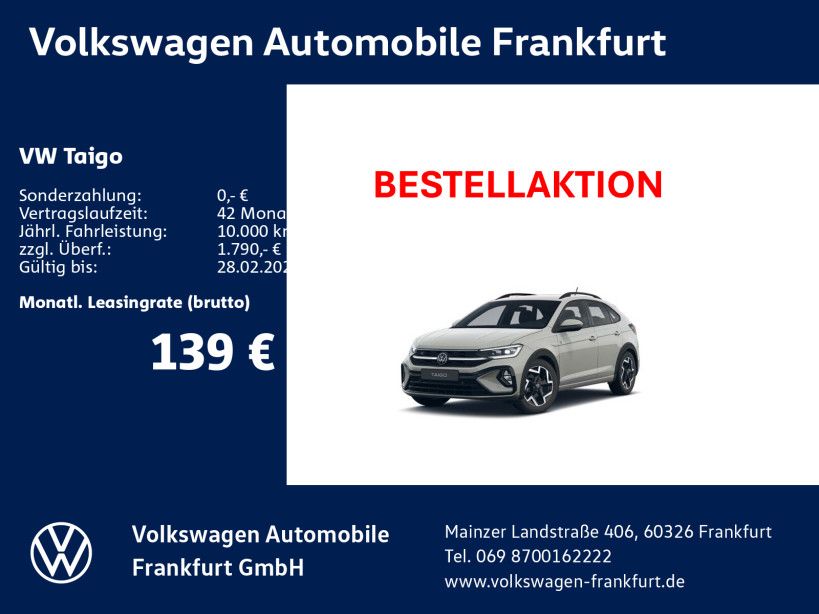 Volkswagen Taigo R-Line 1,0 l TSI OPF 85 kW (116 PS) 6-Gang