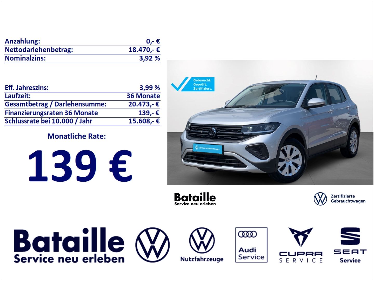 VW T-Cross 1.0 TSI SHZ GJR App-Connect Klima