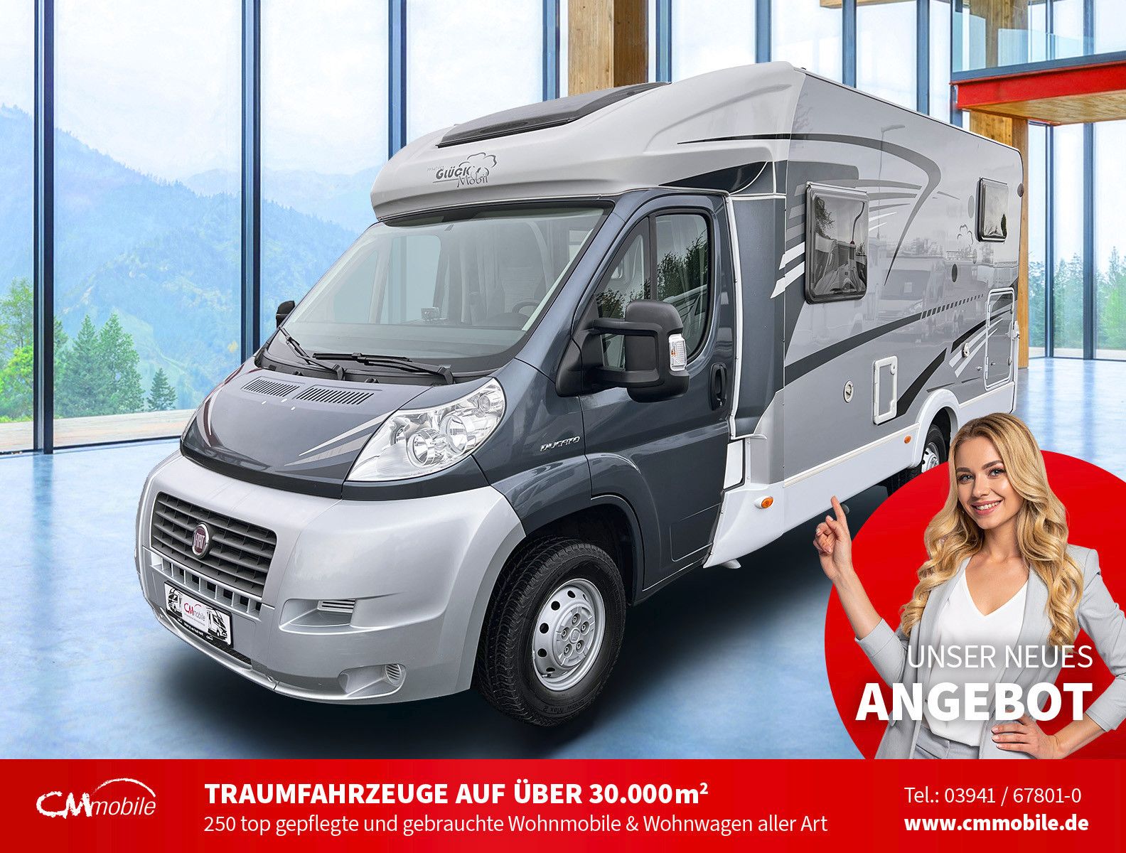 Glücksmobil
 T 66 - Einzelbetten - Garage -
