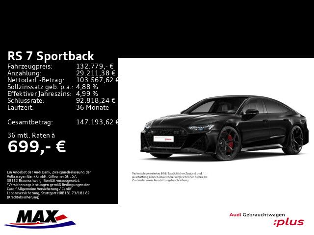 RS7 Sportback performance MATRIX+PANO+360°+STHZG