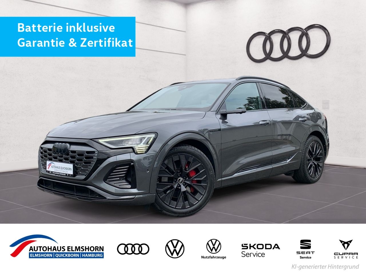 Audi Q8 e-tron Sportback 55 quattro S line PANO BLACK