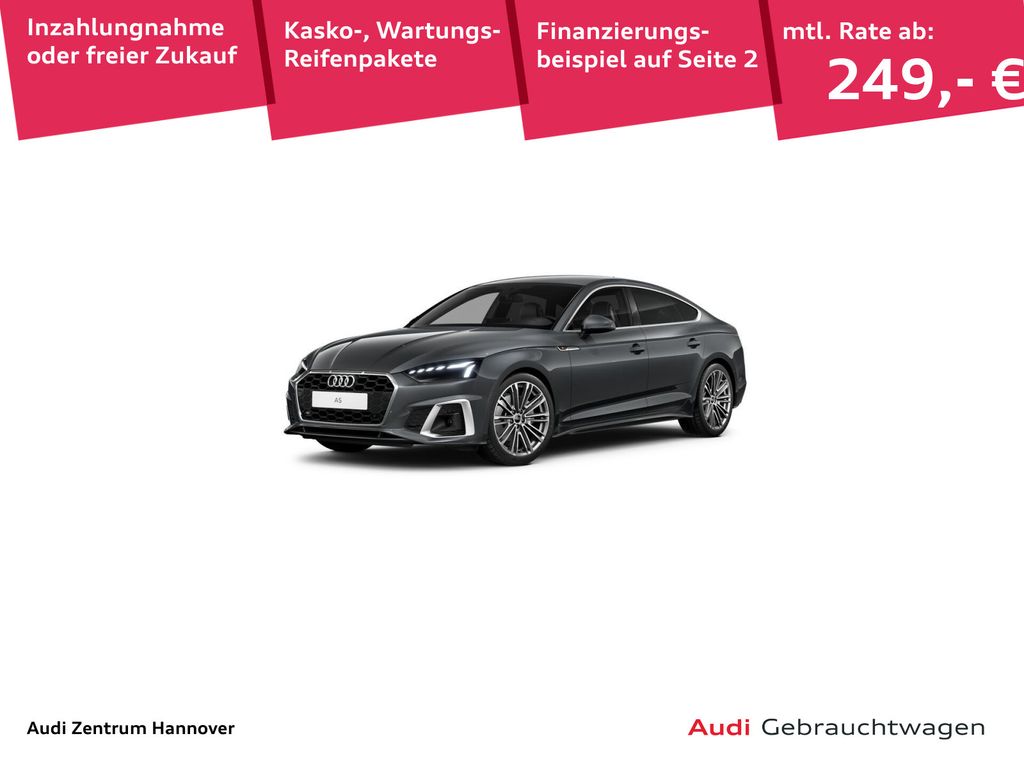 Abbildung Leasingangebot Audi A5 Sportback S line 40 TFSI Matrix Kamera Navi