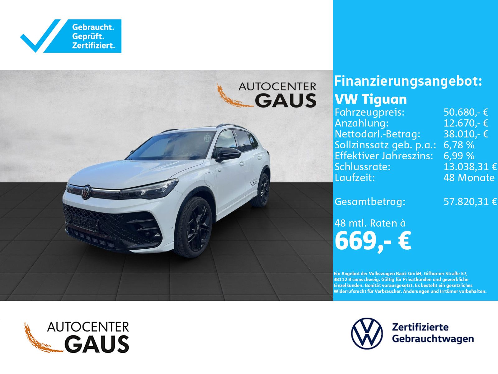 Tiguan R-Line 1.5 TSI eHybrid DSG AHK*Pano*Navi